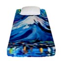 Mount Fuji Art Starry Night Van Gogh Fitted Sheet (Single Size) View1