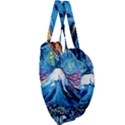 Mount Fuji Art Starry Night Van Gogh Giant Heart Shaped Tote View3