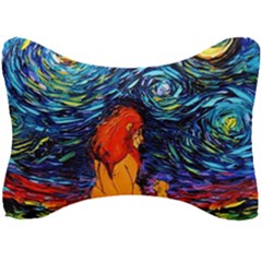 Lion Art Starry Night Van Gogh Seat Head Rest Cushion by Sarkoni