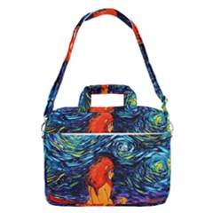 Lion Art Starry Night Van Gogh Macbook Pro 13  Shoulder Laptop Bag  by Sarkoni