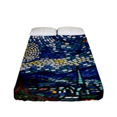 Mosaic Art Vincent Van Gogh s Starry Night Fitted Sheet (full/ Double Size)