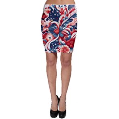 America Pattern Bodycon Skirt