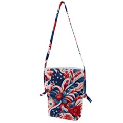 America Pattern Folding Shoulder Bag by Valentinaart
