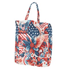 America Pattern Giant Grocery Tote by Valentinaart