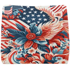 America Pattern Seat Cushion by Valentinaart