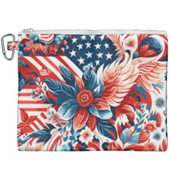 America Pattern Canvas Cosmetic Bag (xxxl) by Valentinaart