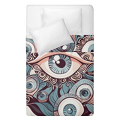Eyes Pattern Duvet Cover Double Side (single Size) by Valentinaart