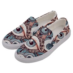 Eyes Pattern Men s Canvas Slip Ons by Valentinaart