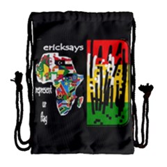 31 African Flag Ericksays Drawstring Bag (large) by tratney