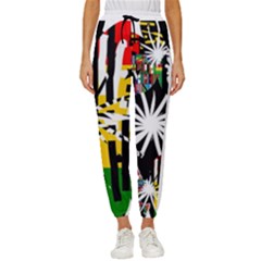 2 African Flag Ericksays Women s Cropped Drawstring Pants by tratney