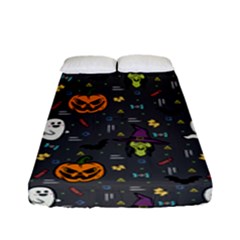 Halloween Pattern Bat Fitted Sheet (full/ Double Size) by Bangk1t