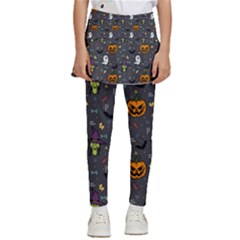 Halloween Pattern Bat Kids  Skirted Pants by Bangk1t