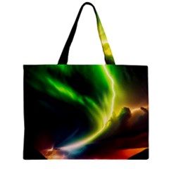 Lake Storm Neon Nature Zipper Mini Tote Bag by Bangk1t