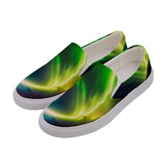 Lake Storm Neon Nature Women s Canvas Slip Ons