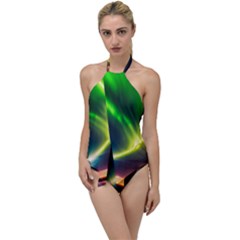 Lake Storm Neon Nature Go With The Flow One Piece Swimsuit