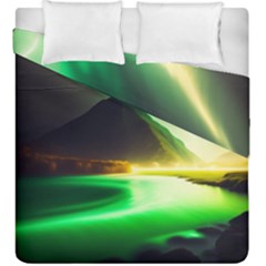 Aurora Lake Neon Colorful Duvet Cover Double Side (king Size)