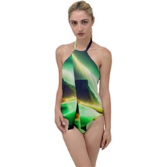 Aurora Lake Neon Colorful Go With The Flow One Piece Swimsuit