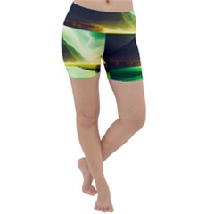 Aurora Lake Neon Colorful Lightweight Velour Yoga Shorts