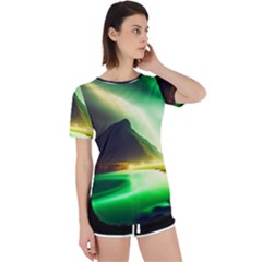 Aurora Lake Neon Colorful Perpetual Short Sleeve T-shirt