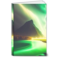 Aurora Lake Neon Colorful 8  X 10  Hardcover Notebook