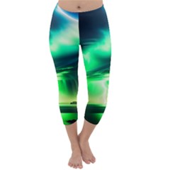 Lake Storm Neon Capri Winter Leggings 