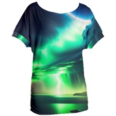 Lake Storm Neon Women s Oversized T-shirt by Bangk1t