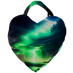 Lake Storm Neon Giant Heart Shaped Tote by Bangk1t