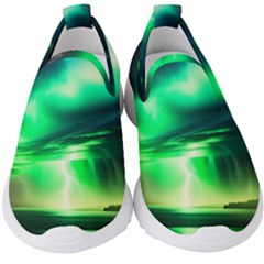 Lake Storm Neon Kids  Slip On Sneakers by Bangk1t