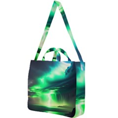 Lake Storm Neon Square Shoulder Tote Bag by Bangk1t