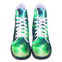 Lake Storm Neon Men s High-top Canvas Sneakers by Bangk1t