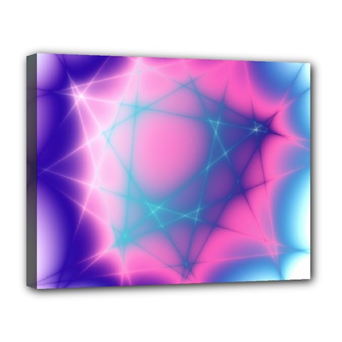 Geometry Abstract Pattern Hypercube Canvas 14  X 11  (stretched) by Bangk1t
