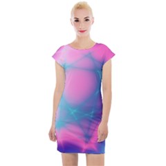 Geometry Abstract Pattern Hypercube Cap Sleeve Bodycon Dress by Bangk1t