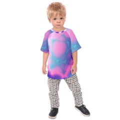 Geometry Abstract Pattern Hypercube Kids  Raglan T-shirt