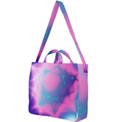 Geometry Abstract Pattern Hypercube Square Shoulder Tote Bag