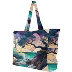 Tree Wave Ocean Simple Shoulder Bag by Bangk1t