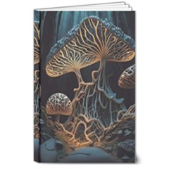 Forest Mushroom Wood 8  X 10  Hardcover Notebook