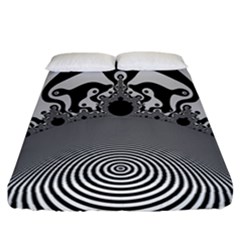 Pattern Illusion Fractal Mandelbrot Fitted Sheet (california King Size) by Bangk1t