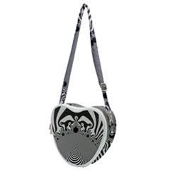 Pattern Illusion Fractal Mandelbrot Heart Shoulder Bag by Bangk1t