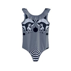 Pattern Illusion Fractal Mandelbrot Kids  Frill Swimsuit