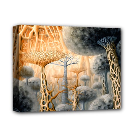 Garden Mushrooms Tree Flower Deluxe Canvas 14  X 11  (stretched)