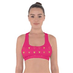 Heart Pattern Design Cross Back Sports Bra