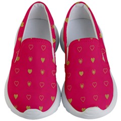 Heart Pattern Design Kids Lightweight Slip Ons by Ravend