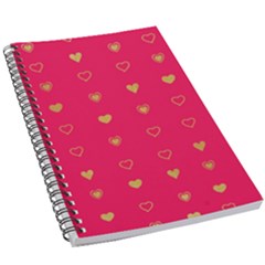 Heart Pattern Design 5 5  X 8 5  Notebook