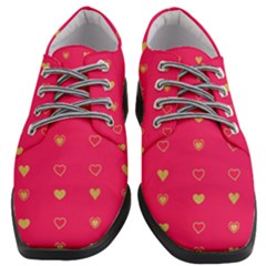 Heart Pattern Design Women Heeled Oxford Shoes