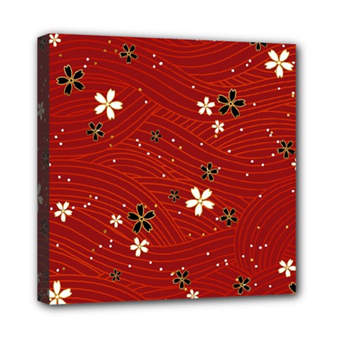 Flower Washi Floral Background Mini Canvas 8  X 8  (stretched)