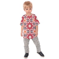 Geometric Pattern Seamless Abstract Kids  Raglan T-shirt