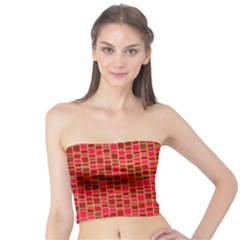 Geometry Background Red Rectangle Pattern Tube Top