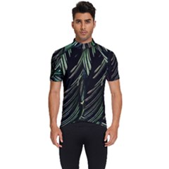 Calathea Leaves Strippe Line Men s Short Sleeve Cycling Jersey