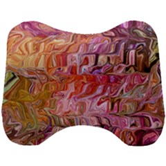 Abstract Crosscurrents Smudged Vibrance Head Support Cushion by kaleidomarblingart