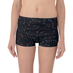 Abstract Dark Pattern Minimal Reversible Boyleg Bikini Bottoms